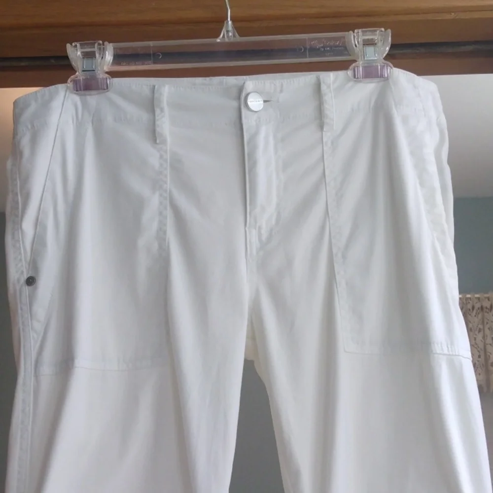 SANCTUARY REBEL WHITE CROP STRETCH CARGO PANTS SIZE 28